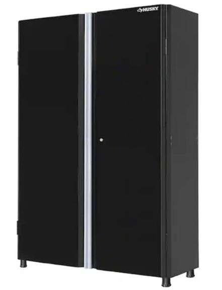 ready-to-assemble 24-gauge steel freestanding garage cabinet in black|Husky 98 in. H x 108 in. W x 24 in. D Steel Garage .